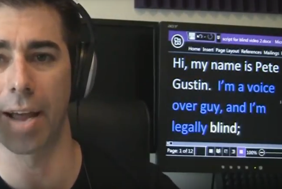 Pete Gustin - How does a blind guy "read" copy.